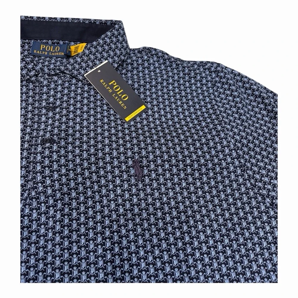 Polo Ralph Lauren Men's Navy Golf  Polo Performance 100 Cotton Size XXL NWT